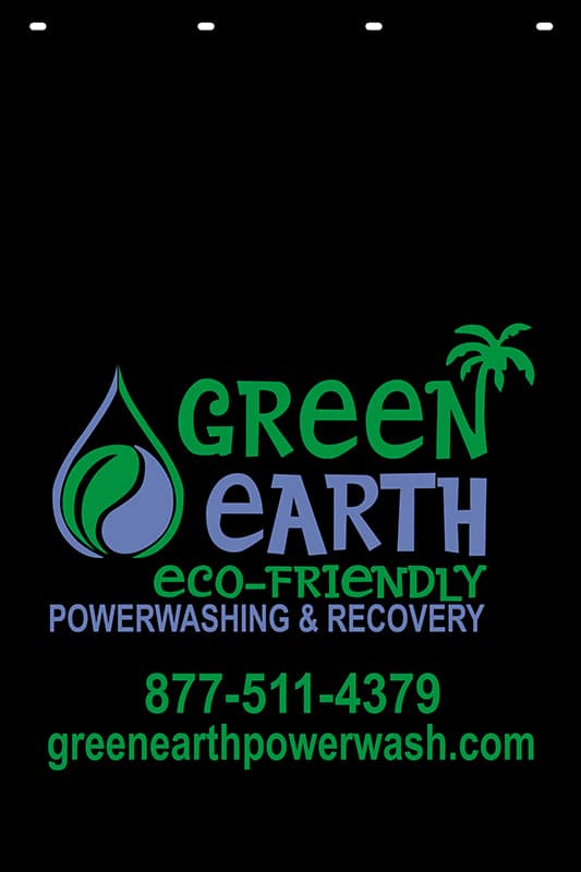 Image of Custom Reflective Mud Flap for Green Earth Power Wash