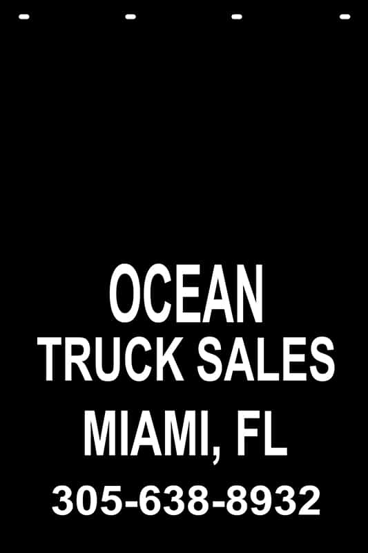 Image of Stock Letter Mud Flap for Ocean Truck Sales