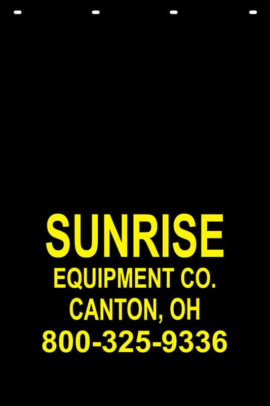 Image of Stock Letter Mud Flap for Sunrise Equipment